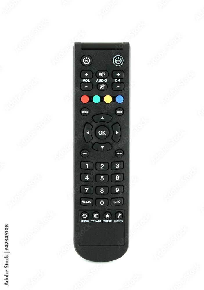 TV remote control isolated on white TV remote control isolated on white