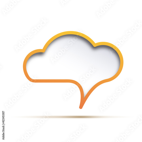 Cover speech in orange # Vector