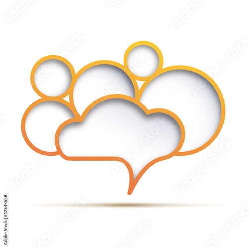 Cover speech in orange # Vector