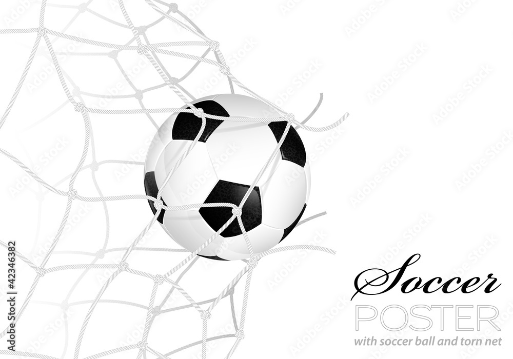 Obraz premium Soccer Ball in Net