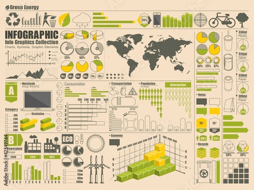 set of info graphics