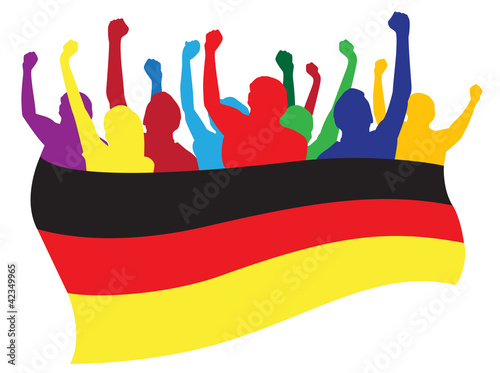 Germany fans vector illustration