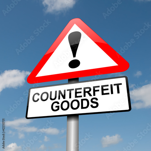 Counterfeit goods concept. photo