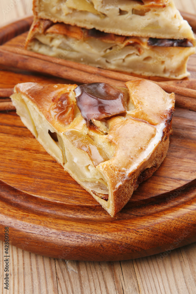 baked food : apple pies on plate baked food : apple pies on plate