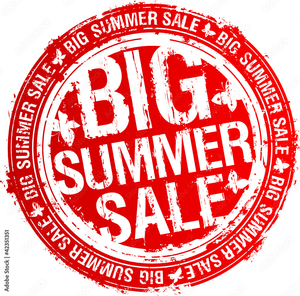 Big summer sale rubber stamp