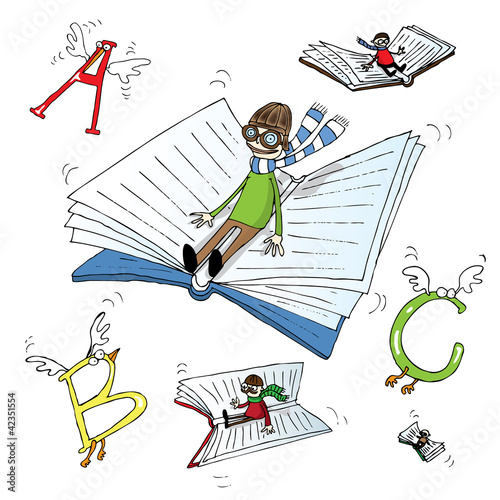 flying books