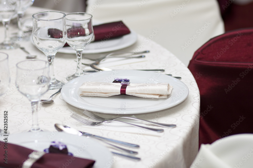 elegant decoration of table in a restaurant elegant decoration of table in a restaurant