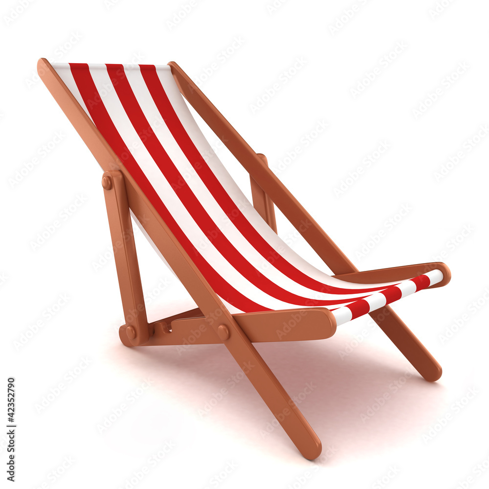 3d render of a beach chair
