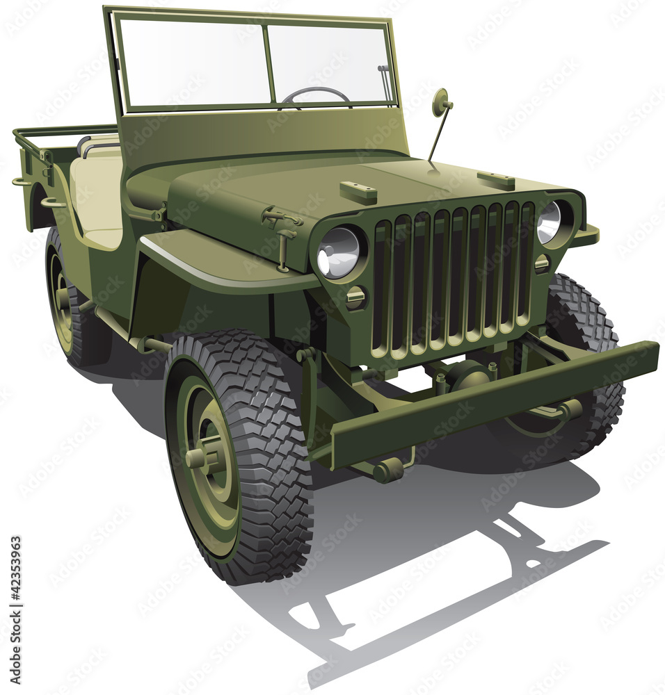 army jeep - obrazy, fototapety, plakaty 