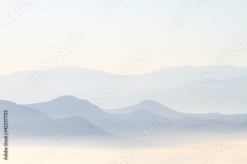 Fotografia Scenic view of blue ridge mountains