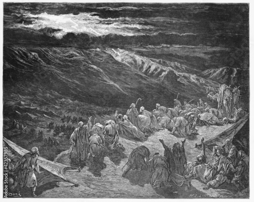 Canvastavla The giving of the Law upon Mt. Sinai