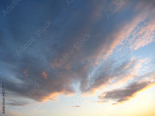 Evening landscape with clouds