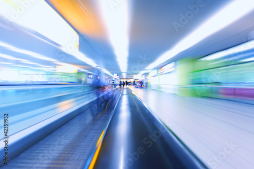 abstract background of moving escalator