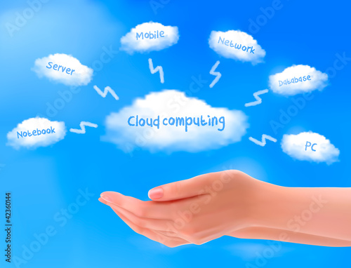 Cloud computing concept.