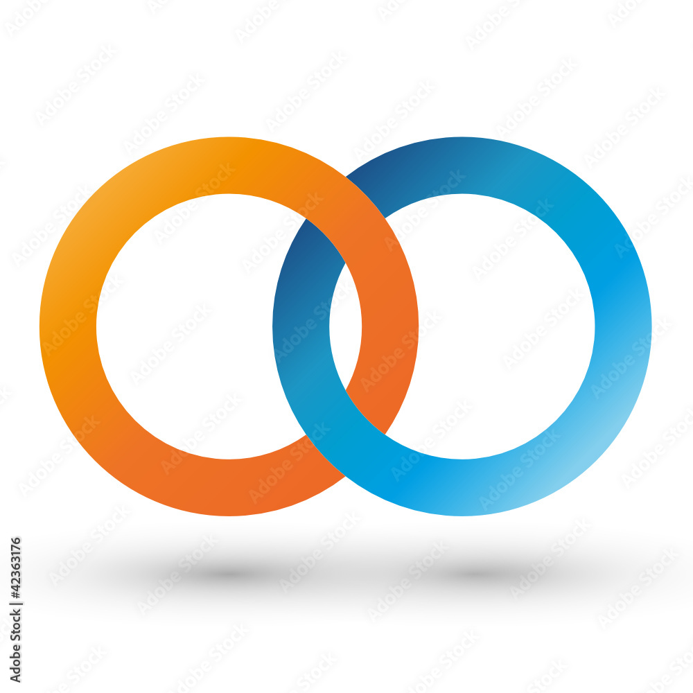 Logo - Zwei Ringe ineinander Stock Vector | Adobe Stock