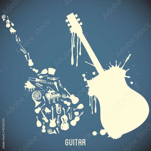 High contrast music instruments