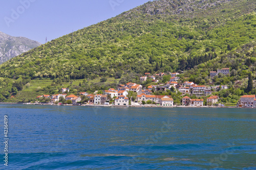 Kotor bay (Boka Kotorska) near town of Tivat, Montenegro, Europe