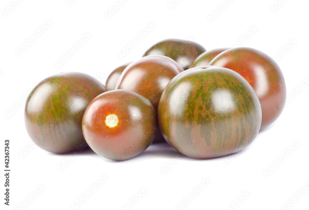 Zebra Cherry Tomatoes Isolated on White Zebra Cherry Tomatoes Isolated on White