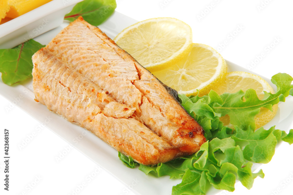 salmon steak salmon steak
