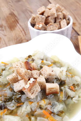 hot fresh diet vegetable soup
