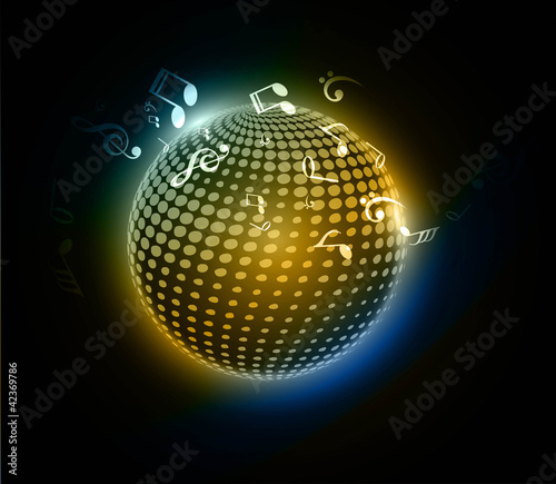 abstract vector shiny disco ball background