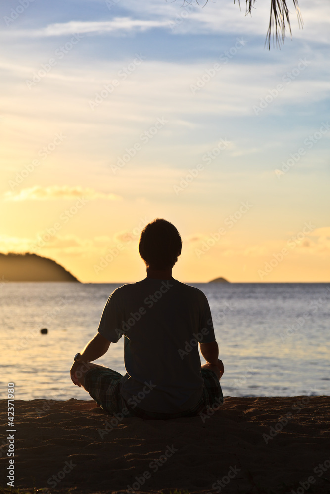 Meditation on sunset