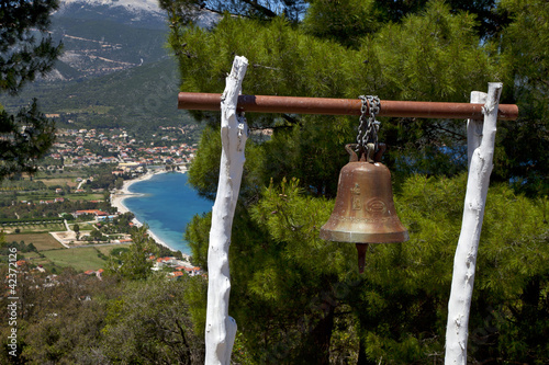 Foto grèce; ioniennes, kefalonia : au dessus de Sami, église : cloc