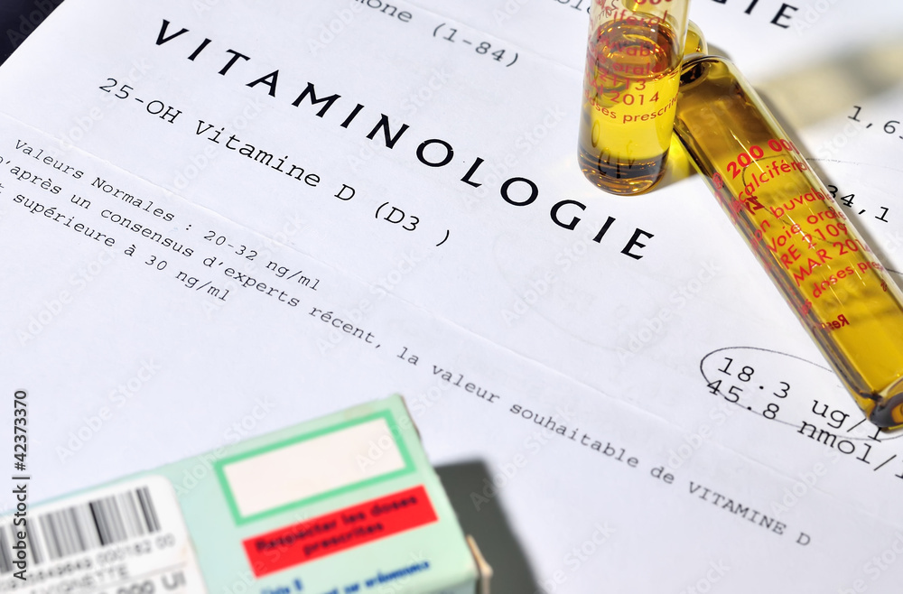 koken Belegering corruptie vitamine D,ampoules,dosage,prise de sang Stock Photo | Adobe Stock