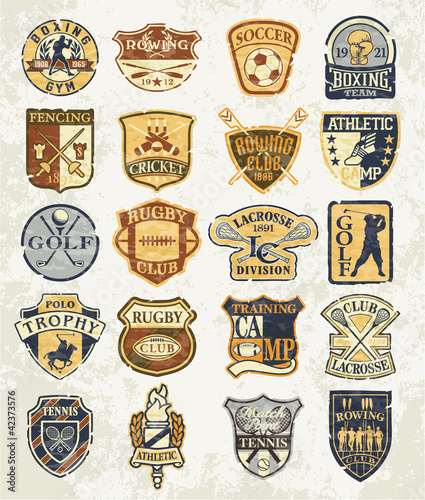 Classic sports old badges