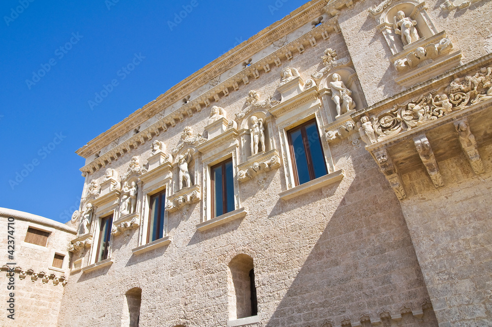 Fototapeta premium De Monti Castle of Corigliano d'Otranto. Puglia. Italy.