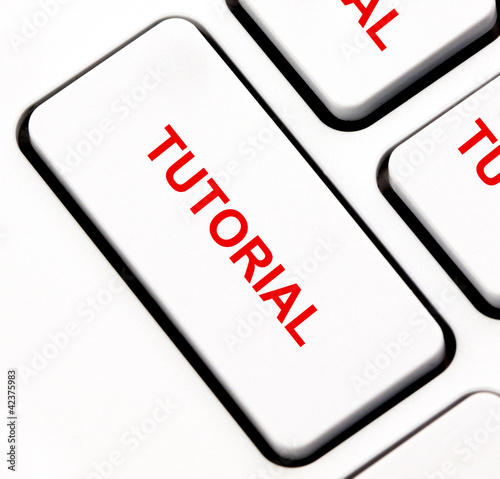 Tutorial button on keyboard photo