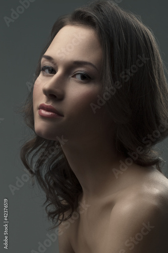 Beautiful Brunette Girl. Fashion Portrait