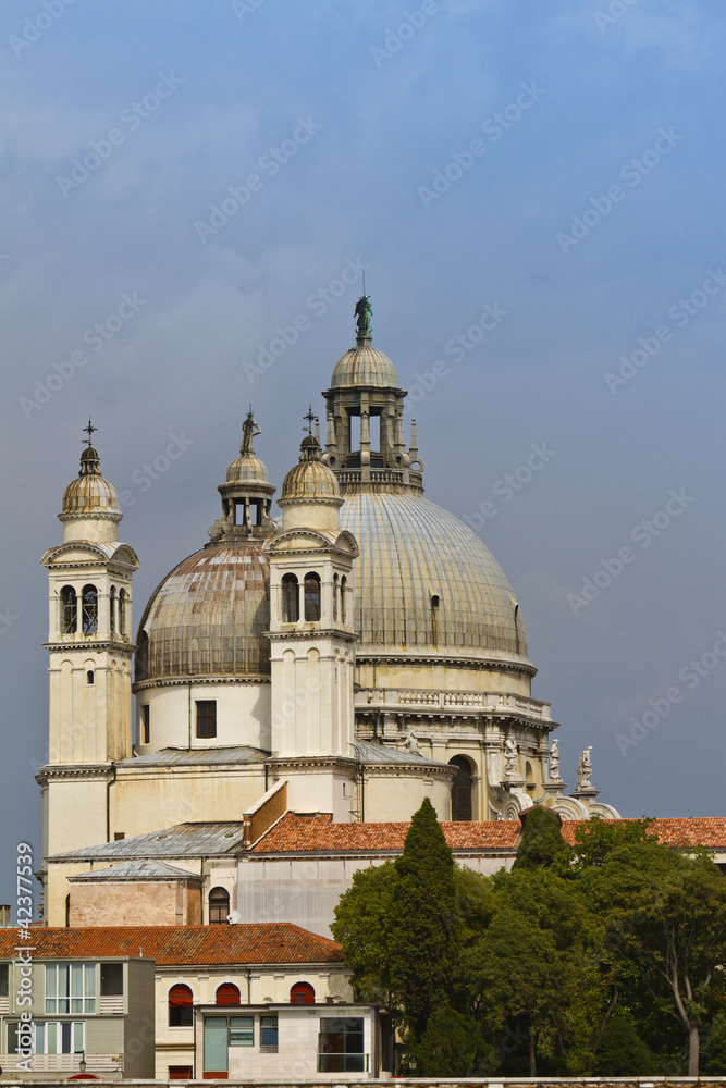 Sea-view of Basilica Santa Maria della Salute, Venice, Italy