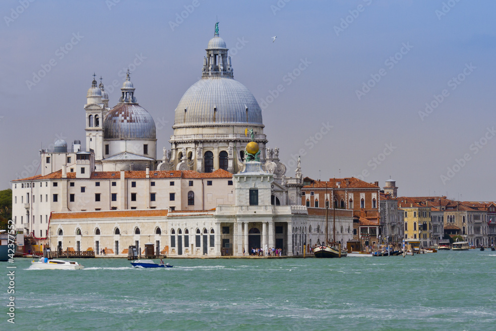 Sea-view of Basilica Santa Maria della Salute, Venice, Italy