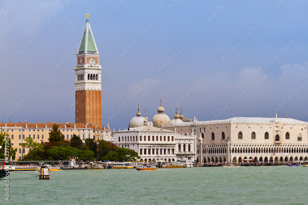 Sea-view of Piazza San Marco with Campanile, Venice, Italy
