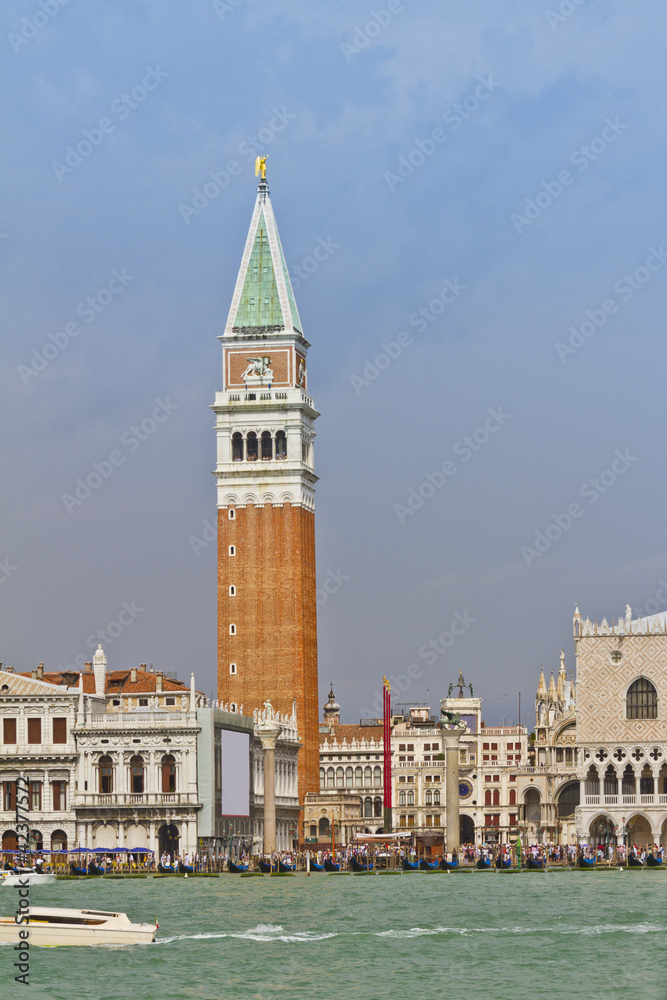 Sea-view of Piazza San Marco with Campanile, Venice, Italy