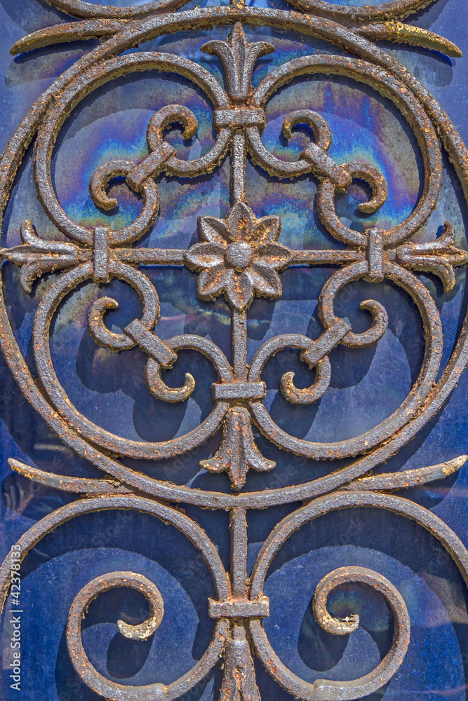 Eisernes Ornament als Hintergrund
