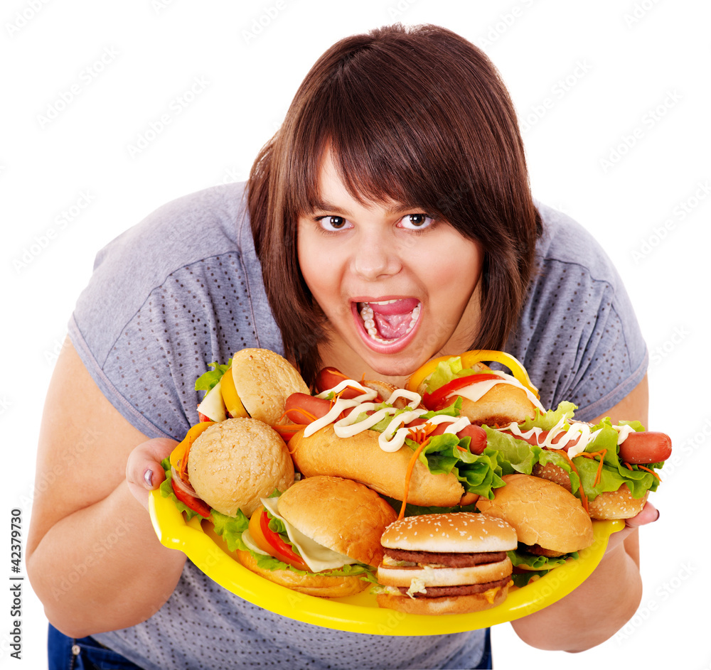 Woman holding hamburger. Woman holding hamburger.
