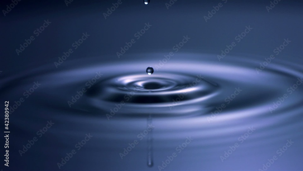 Drops of water making ripple, Slow Motion Drops of water making ripple, Slow Motion