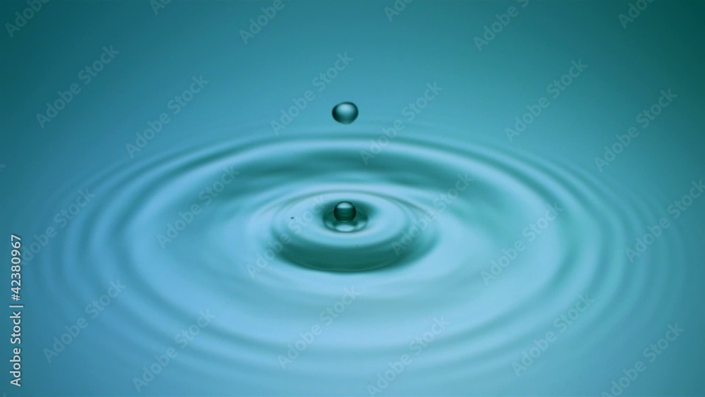 Drops of water making ripple, Slow Motion Drops of water making ripple, Slow Motion
