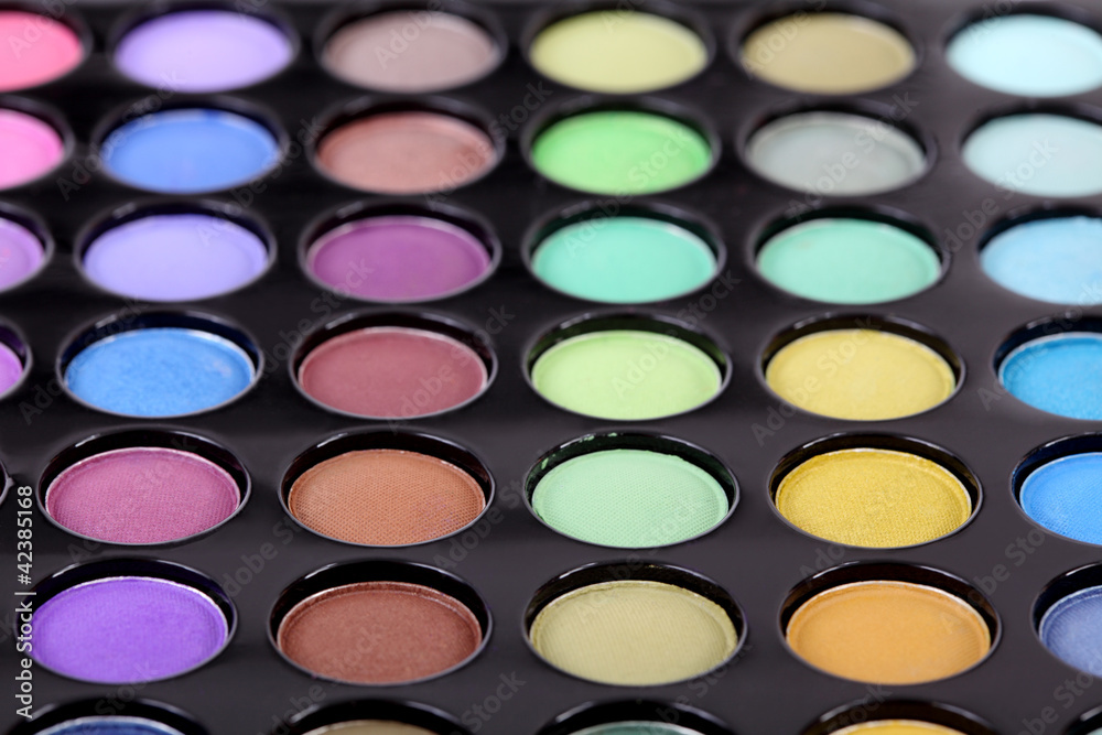 Make-up,  colorful eye shadows palette