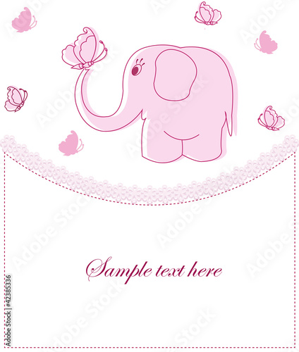 Beautiful childrens card for the girl