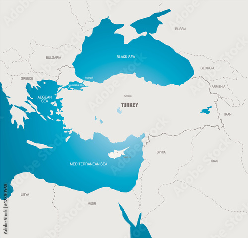 Türkiye harita komşu ülkeli