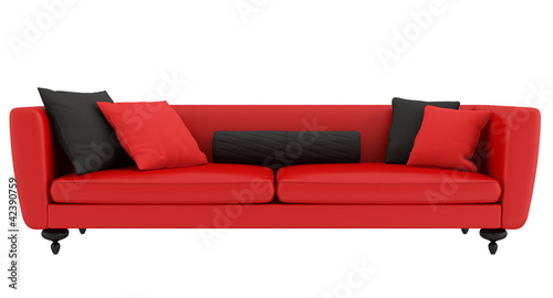 Red and black sofa © archideaphoto