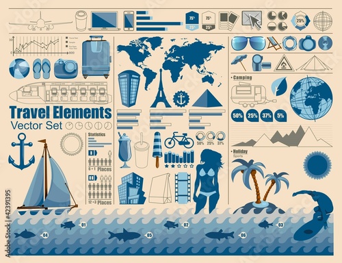 holiday elements, vector Info Graphics