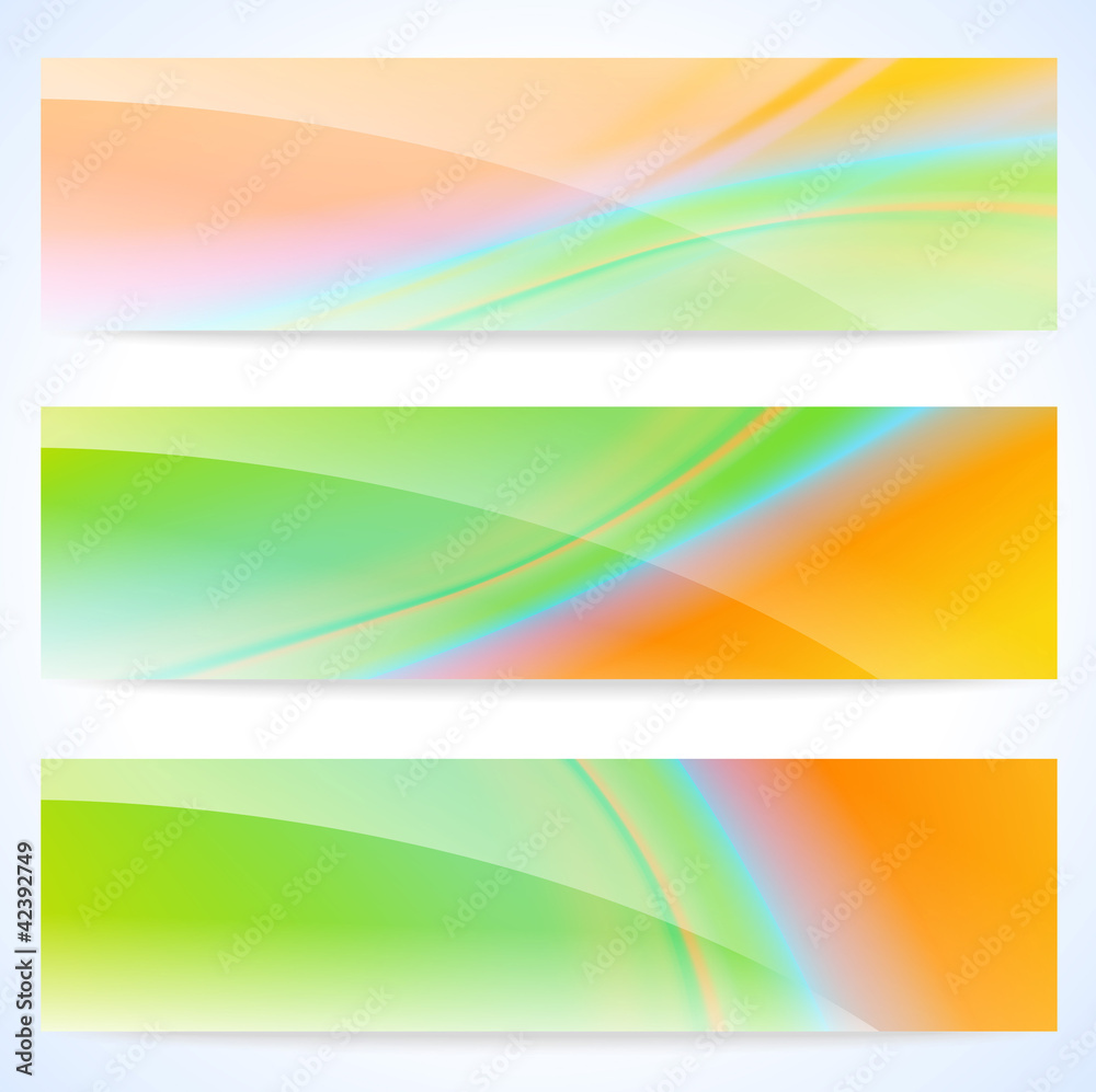 Obraz premium Glossy soft abstract banners