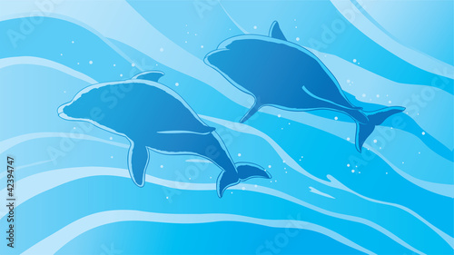 Outline dolphins