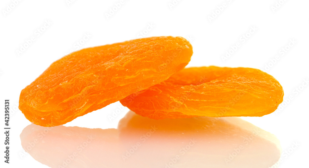 delicious dried apricots isolated on white delicious dried apricots isolated on white