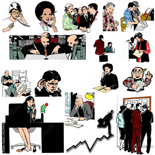 Business background characters design