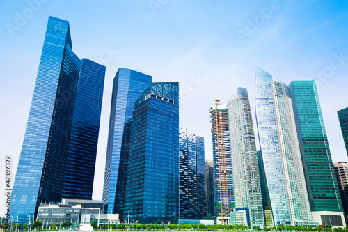 Skyline of Singapore business district